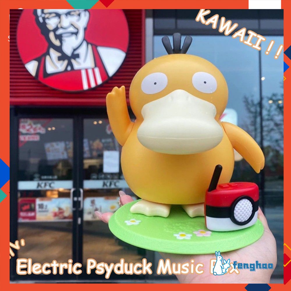 Con Số phim hoạt Hình Đồ Chơi Mô Hình KFC Psyduck Pokemon Thiết Bị Ngoại Vi Nhảy Múa Vịt Âm Nhạc Hộp