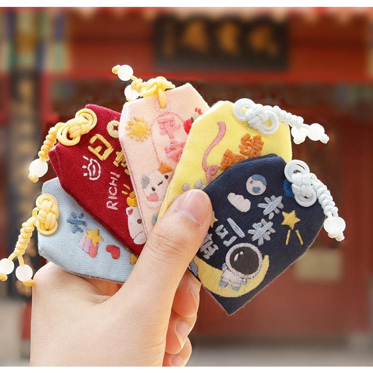 [ CÓ SẴN ] DIY / BỘ KIT TỰ THÊU MÓC KHOÁ OMAMORI