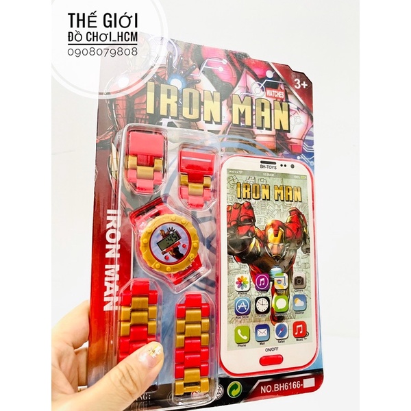 [NHIỀU MẪU MỚI] Đồ chơi đồng hồ điện thoại siêu anh hùng Marvel thông minh dành cho bé