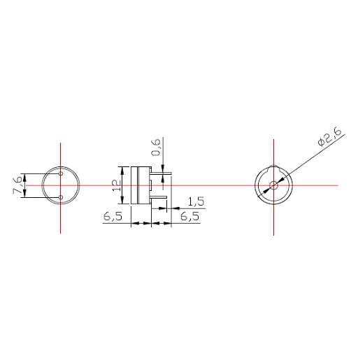 Còi chip tích cực Active Buzzer  12x6.5mm 12065 loại mỏng 3V 5V 12V