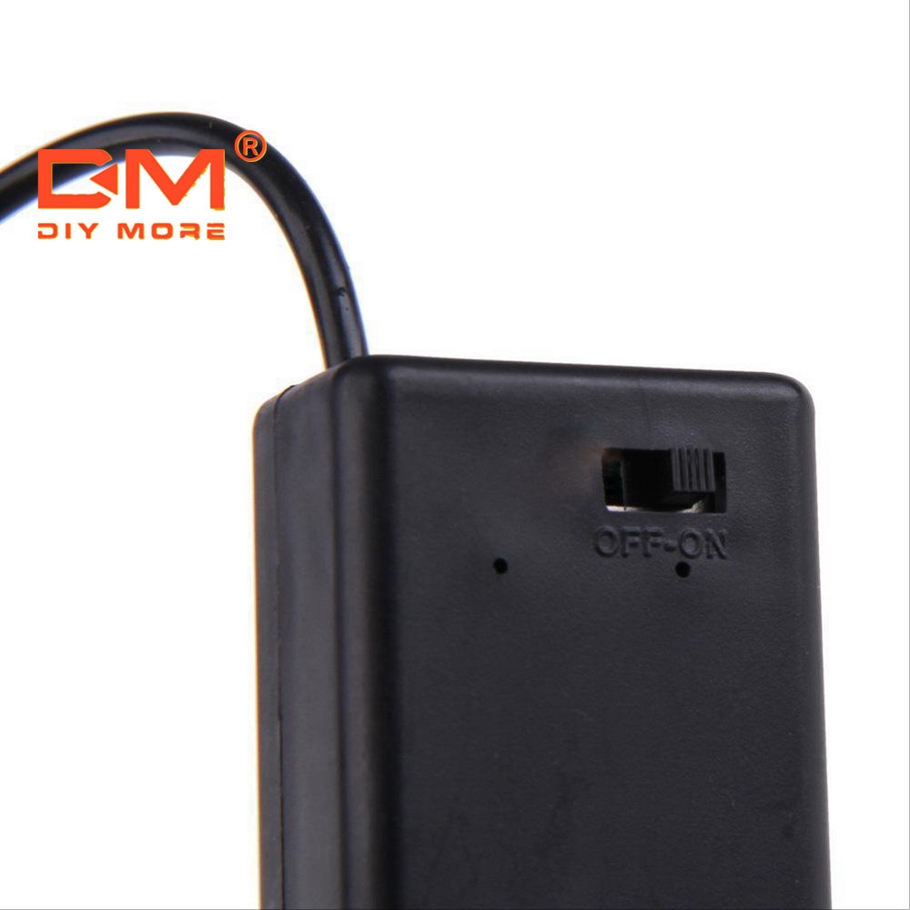 Hộp đựng pin DIYMORE PP3 9V công tắc Bật/Tắt có dây dẫn kèm nắp đậy và đầu cắm DC 2.1mm