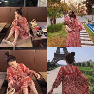Đầm caro ( kèm ảnh thật)