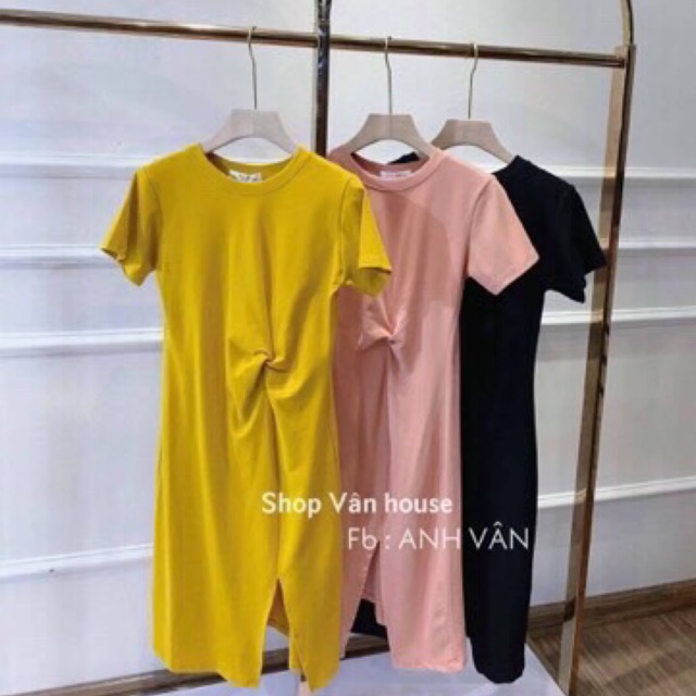 Đầm xoán eo dáng ôm (xẻ tà)