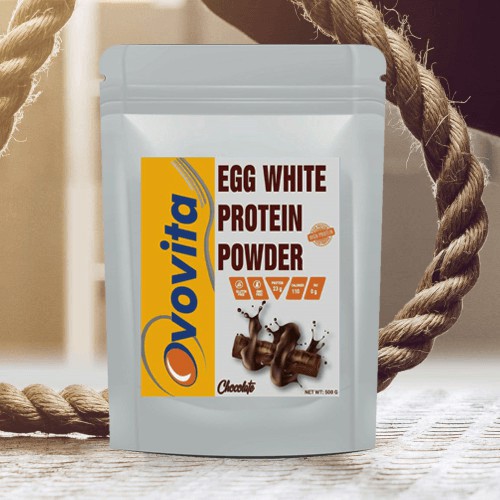 Bột protein lòng trắng trứng tập gym OVOVITA - chocolate 500gr