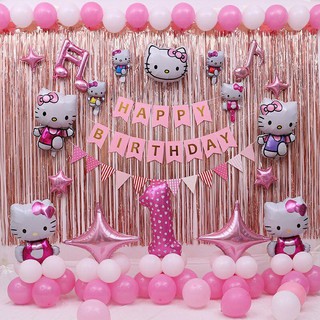 sét trang trí sinh nhật hello kitty