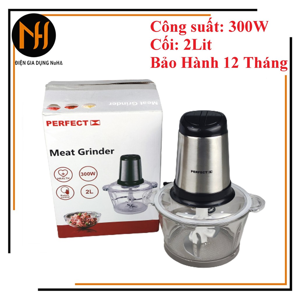 Máy xay thịt, xay thực phẩm PF.X06 P.e.r.fect, cối thủy tinh 2L, cống suất 300W, bảo hành 12 tháng