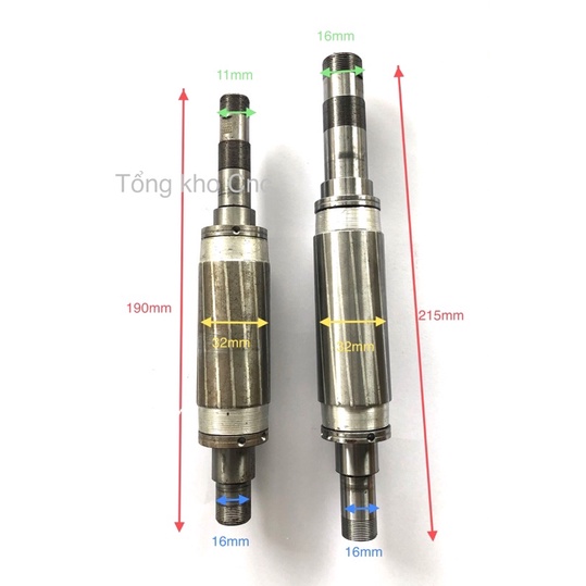 Trục Sk,Trục GDZ,Trục 1.5kw - Er11, 1.5kw - Er16, Trục 2.2 - Er20