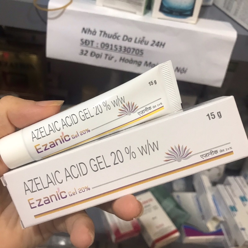 Ezanic gel Azelaic acid gel 20% 15g gel mờ thâm mụn