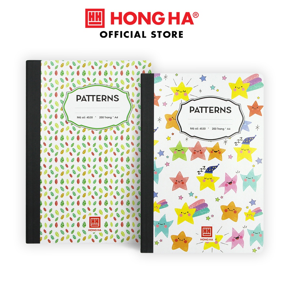 Sổ kẻ ngang 200 trang Patterns Hồng Hà