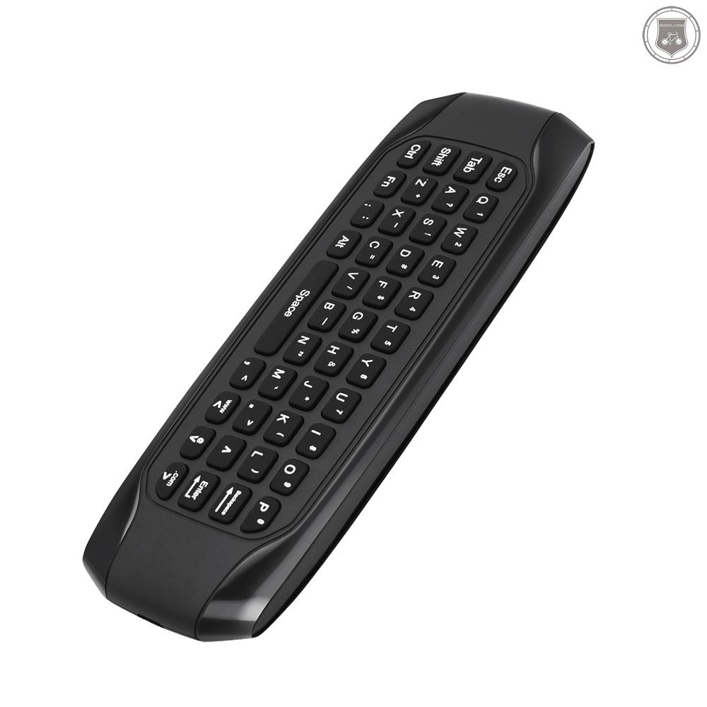 ☞[ready stock]Backlit 2.4G Air Mouse Wireless Keyboard Voice Control 6-Axis Motion Sensing Backlight IR Learning for Smart TV Androi