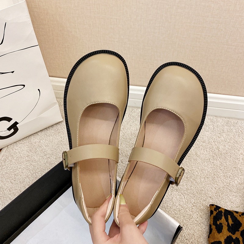 Giày da IELGY phong cách retro Anh Quốc dành cho nữ