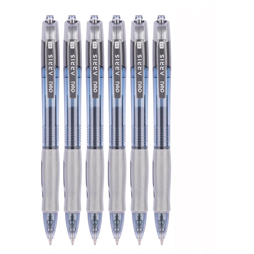 Bút Mực Gel Bấm Deli G08-BK Màu Đen Ngòi 0.5mm