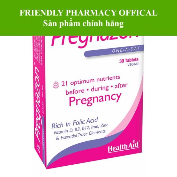 {UK} Healthaid Pregnazon – Vitamin tổng hợp cho mẹ bầu, phụ nữ cho con bú