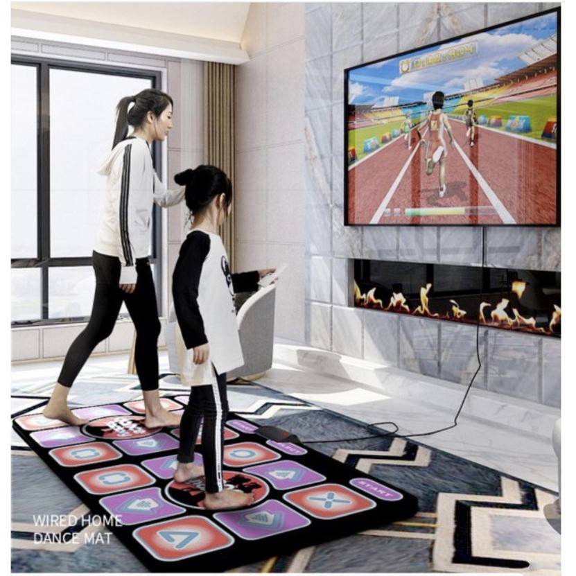 Thảm đôi nhảy chơi game kèm 2 tay cầm điều khiển tặng kèm thẻ nhớ 8gb cài sẵn game - SmartStore1688