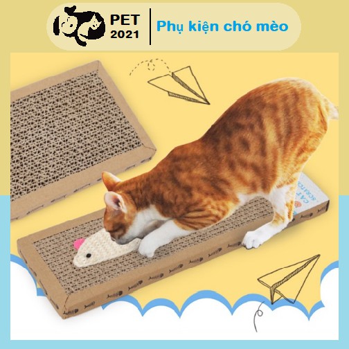 [Mã PET50K giảm Giảm 10% - Tối đa 50K đơn từ 250K] Bàn Cào Móng Cho Mèo Có Hình Cá, Chuột Dễ Thương - PET 2021