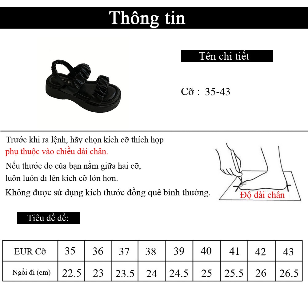 Xăng đan Đế Dày Phong Cách Hàn Quốc Thời Trang Mùa Hè Mới 2022