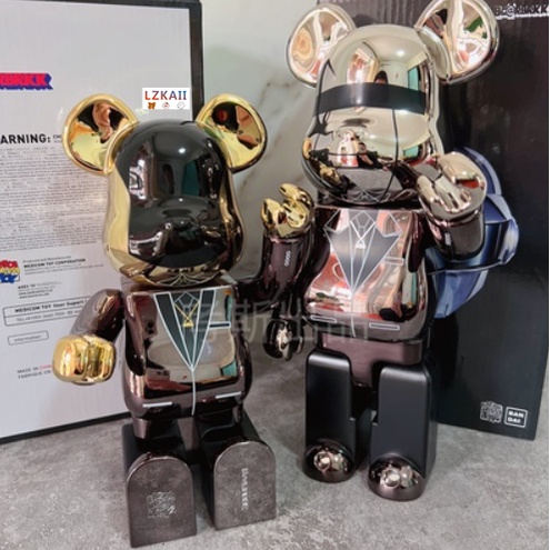 Mô Hình Nhân Vật Bearbrick × Daft Punk - Thomas Bangalter & Homem-Christo 400% 28cm