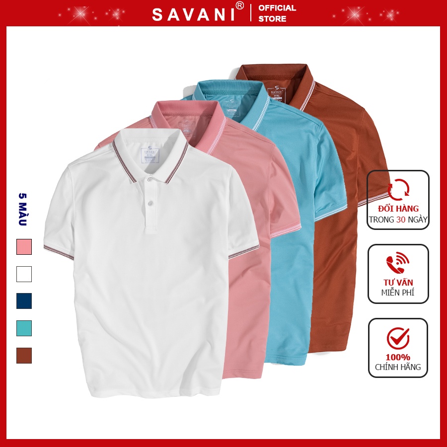 Áo Polo nam SAVANI cao cấp vải Coolmax mềm mát form chuẩn không bai không xù MPF017