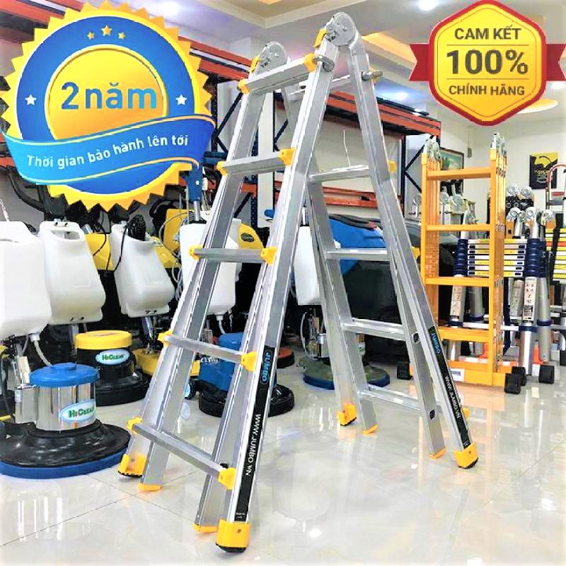 Thang Nhôm Chữ A, Thang nhôm gấp trượt JUMBO A405 TẢI TRỌNG NÂNG CẤP 300KG - Chữ A 2.5m, Chữ I 5.0m