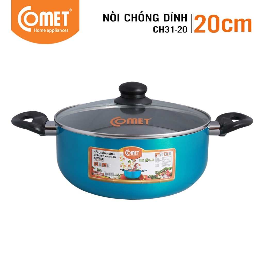 Nồi chống dính 20cm tráng ceramic COMET - CH31-20