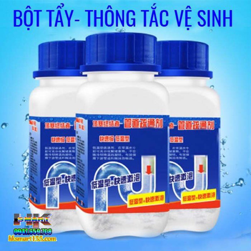 Bột thông cống, bột thông tắc bồn cầu bể phốt cực mạnh