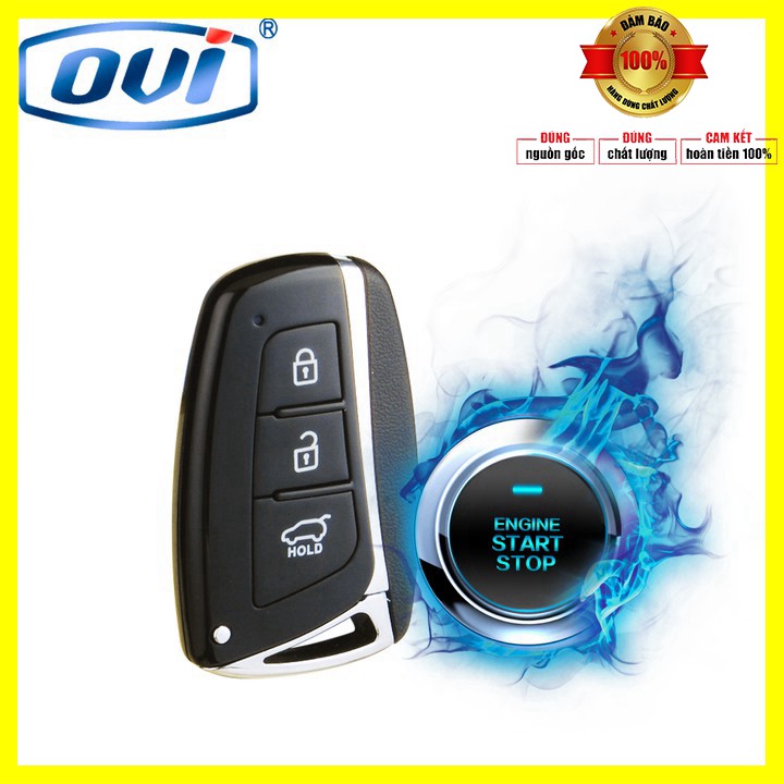 Bộ 2 chìa khóa thông minh thương hiệu OVI START-STOP điều khiển từ xa dành cho ô tô Hyundai OVI-EF007