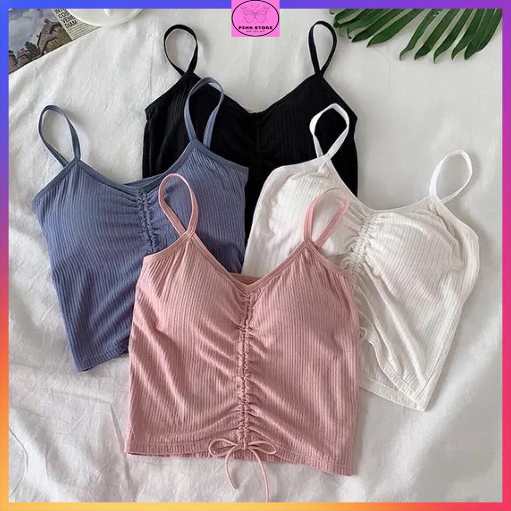 Áo Bra Hai Dây Rút Ngực Kèm Đệm Ngưc Co Giãn Sexy Quyến Rũ Cao Cấp PINK STORE AL0037