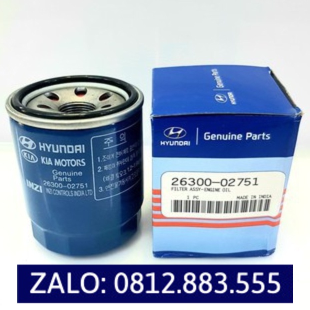 [Sỉ-Lẻ] Lọc nhớt, lọc dầu động cơ xe Hyundai i10, Morning, Picanto, Accent, Soluto, Getz(1.1) (Mã:2630002751/2630002752)