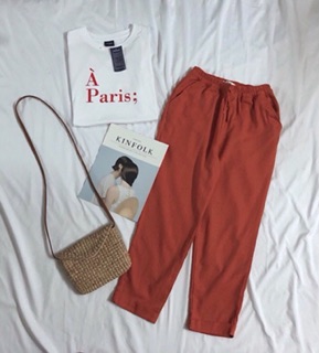 Quần baggy cạp chun chất đũi lạnh