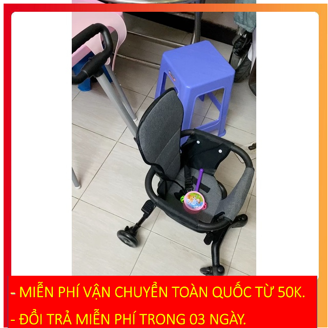 Xe đẩy gấp gọn đảo 2 chiều khoá bánh xe