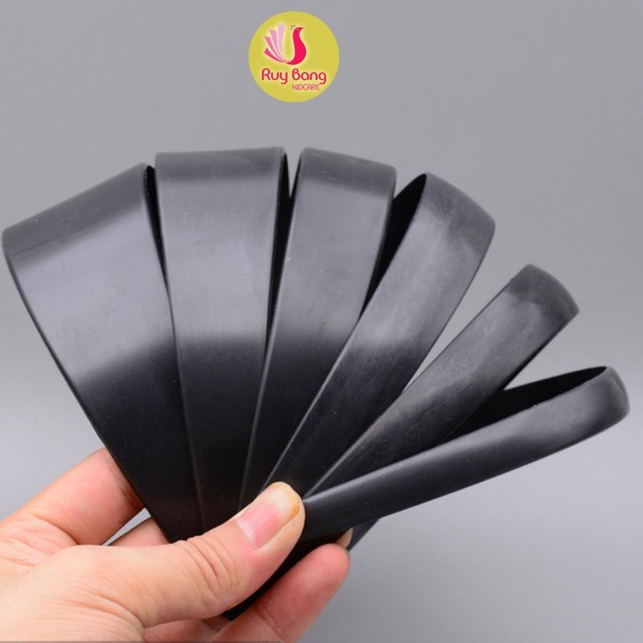 Xương bờm nhựa dẻo đen nhiều size, Xược nhựa/cài nhựa phụ kiện handmade
