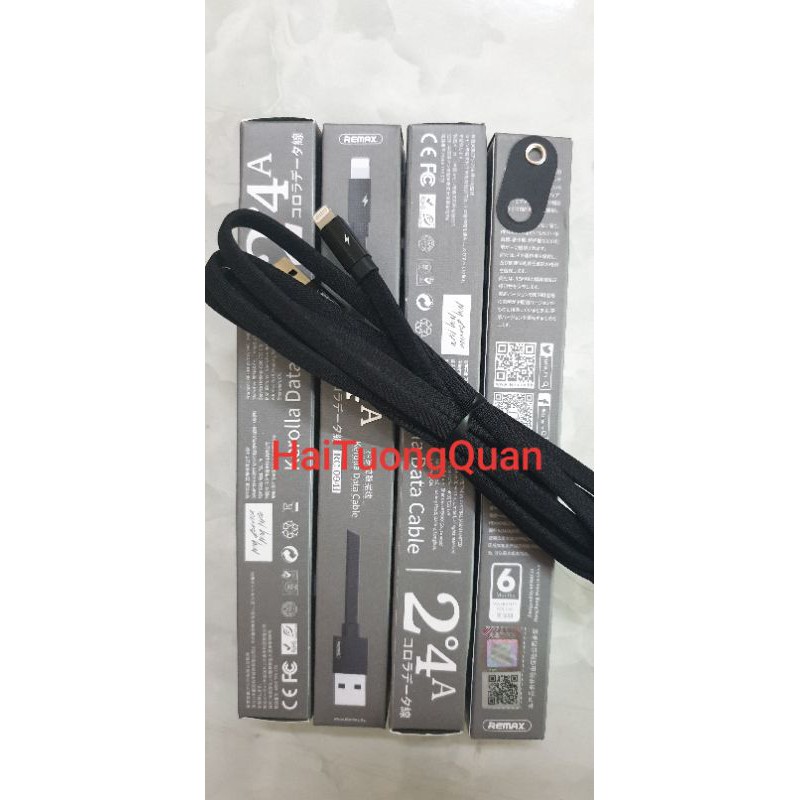 Cáp sạc bọc dù IP 2 mét Remax Rc 094i chính hãng