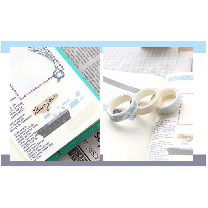 Set 5 Cuộn Băng Dính Washi Dùng Trang Trí E82