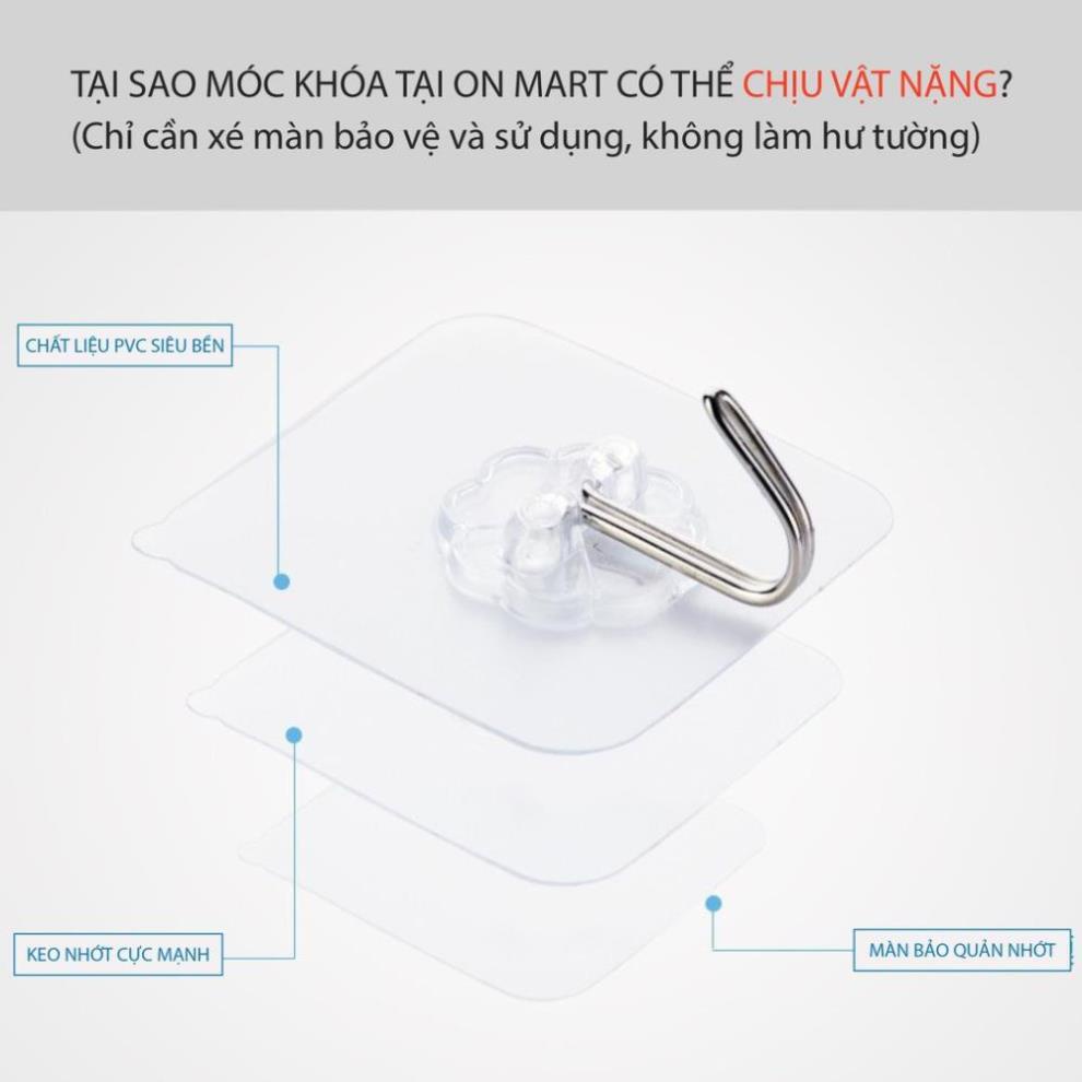 Móc treo dán tường đa năng, siêu dính, khả năng bám cực chắc, chịu tải cao