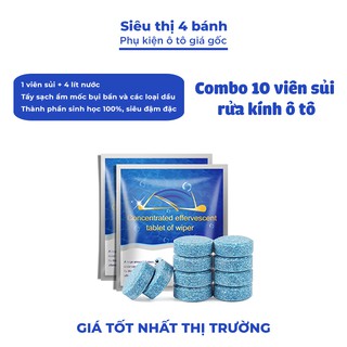 Viên sủi rửa kính làm sạch kính lái gạt mưa xe ô tô, xe hơi pha với 4L nước