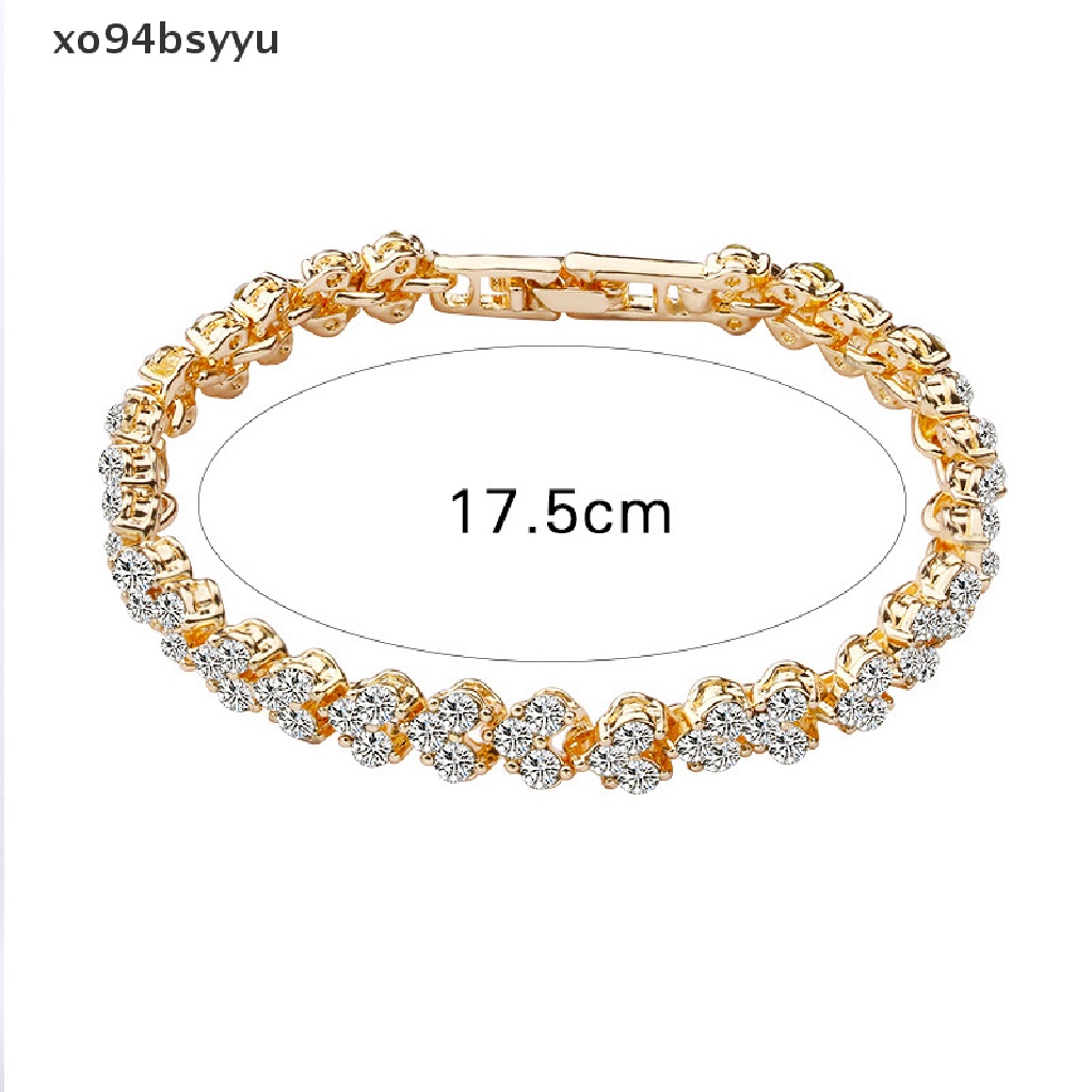 Vòng Đeo Tay xo94bsyyu Mặt Hình Trái Tim Đính Đá Pha Lê Thời Trang Cho Nữ