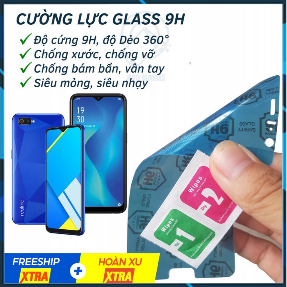 Dán cường lực dẻo nano 9H Oppo A1K, Oppo Realme C2