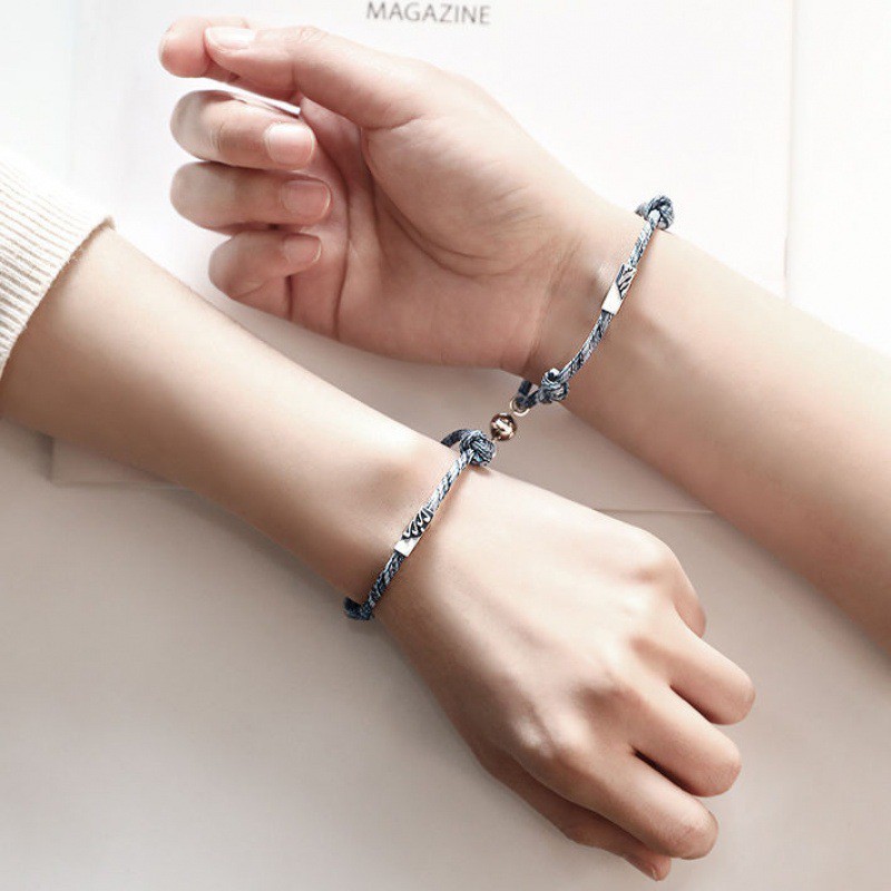 Vòng tay tình nhân nam châm, vòng tay cặp đôi nam châm [ Hàng Order ]