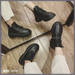 Giày boots nữ, giày da nữ M289 - 3 phân cổ lỡ