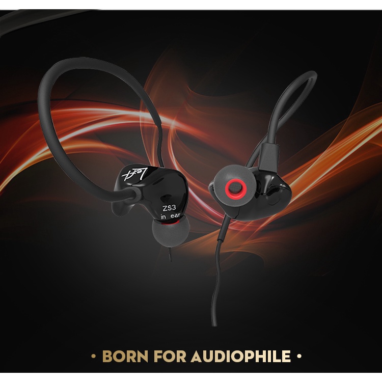 Tai nghe nhét tai có dây KZ ZS3 1DD AS10 BA10 ES4 âm thanh hifi chống ồn