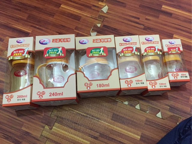 Bình sữa gb baby 280ml, 240ml, 180ml, 160ml, 120ml, 80ml