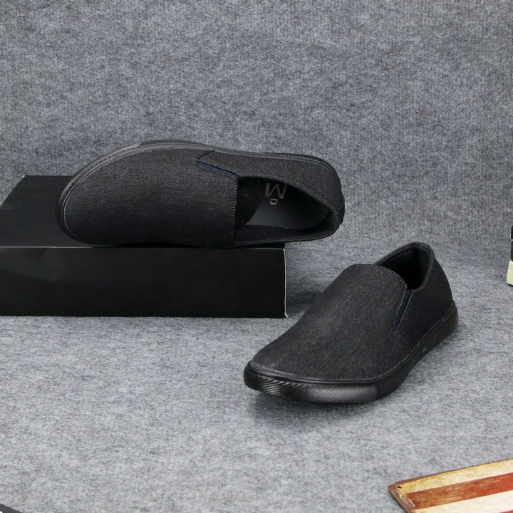 Giày lười vải nam full đen TS212 Tronshop | WebRaoVat - webraovat.net.vn