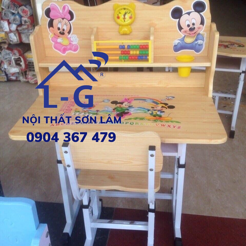 Bộ bàn ghế học sinh lắp ráp màu xanh chống gù cho bé | BigBuy360 - bigbuy360.vn