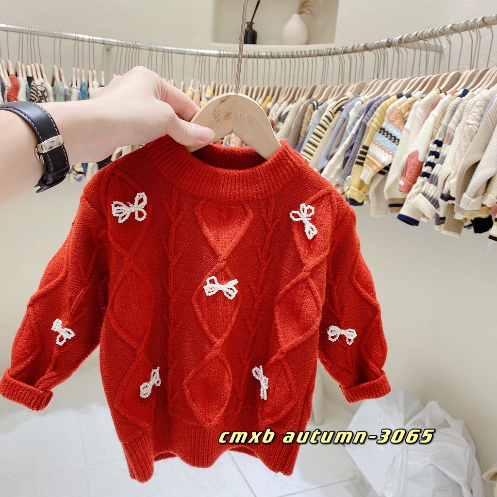 Sale- áo len cho bé gái - chất liệu len cao cấp - hàng quảng châu loại 1 - ảnh sản phẩm 2