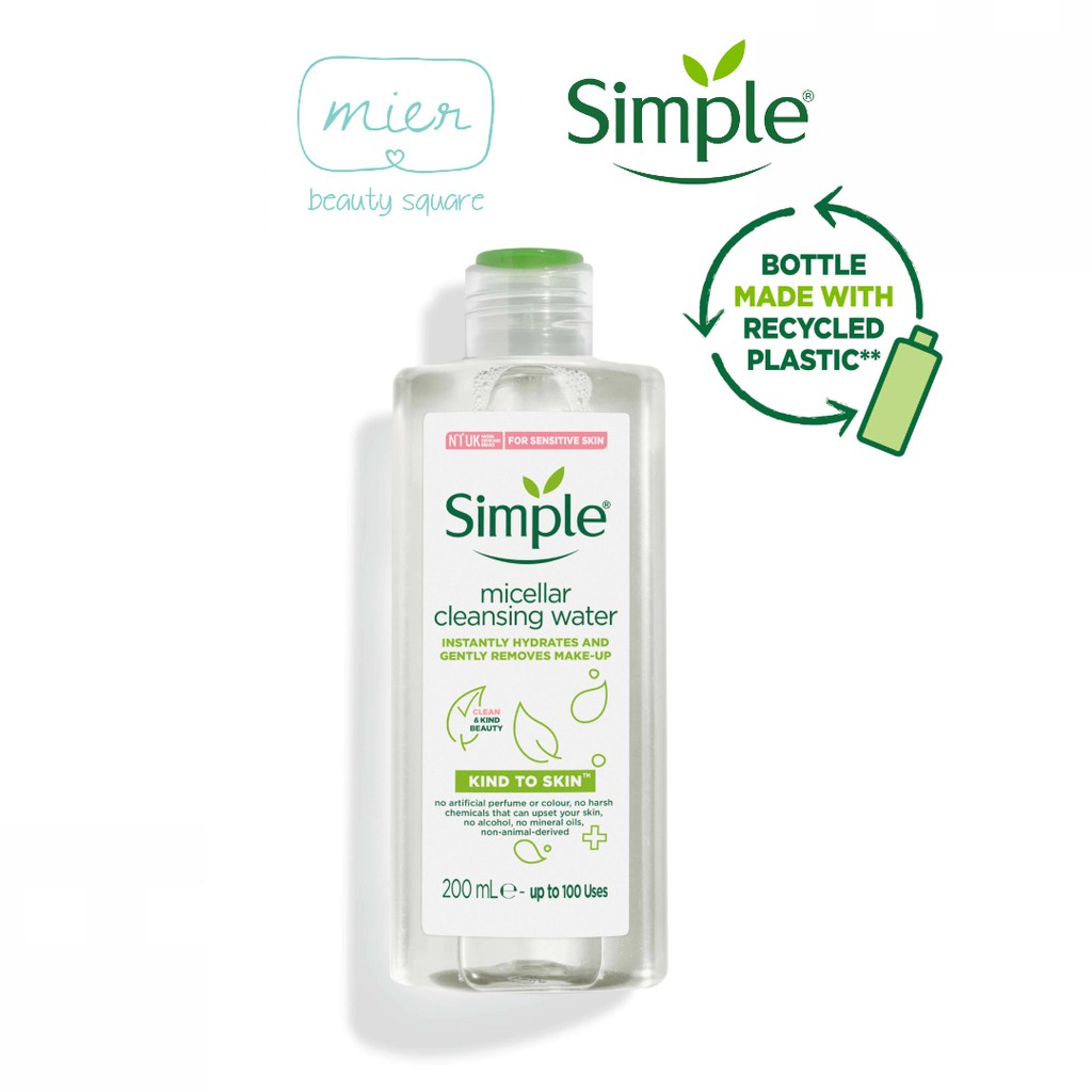 Nước tẩy trang Simple Micellar Cleansing Water 200ML