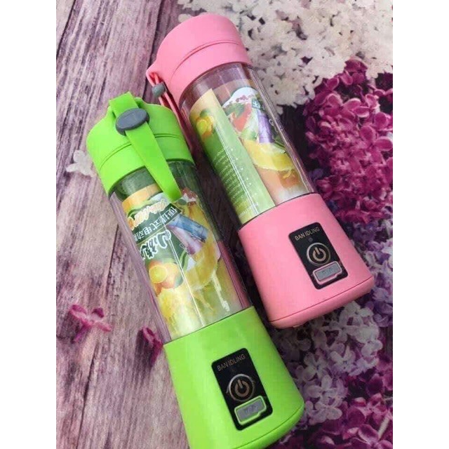 Free  Máy xay sinh tố tích điện cầm tay - Máy xay sinh tố mini 2in1