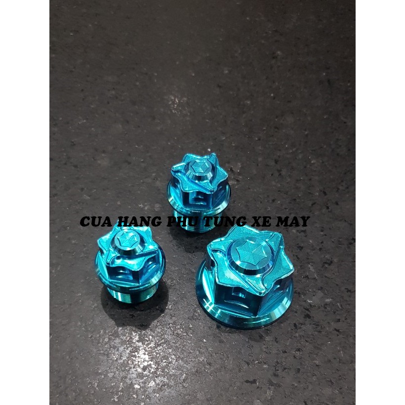 Bộ 3 ốc chảng ba GR5 titannium cao cấp gắn Raider Fi/ Sonic/ Satria