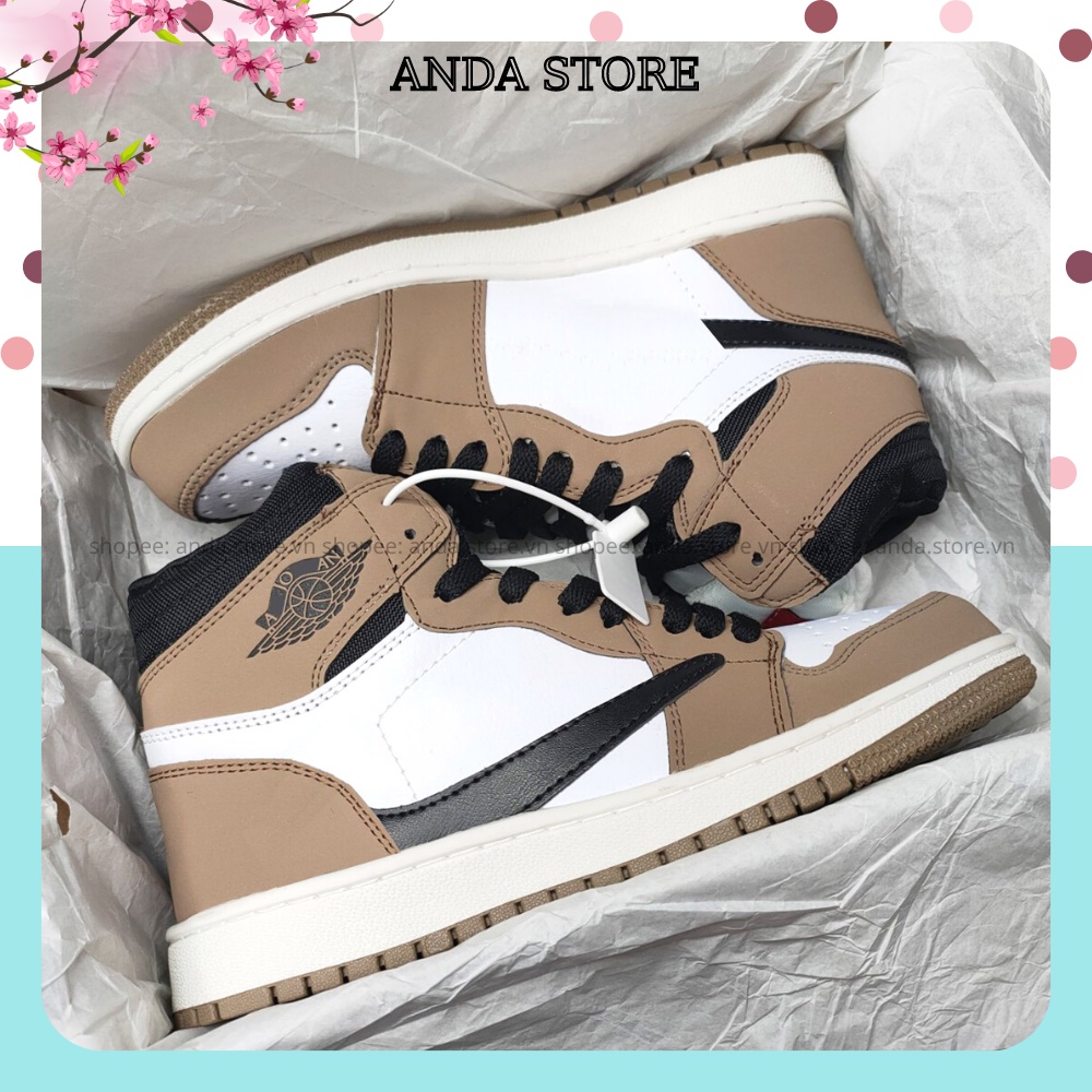 Giày Jordan Cổ Cao Travis Scott, Giày Jordan Nâu Ngược Hàng Cao Cấp Full Box + Bill ANDA_STORE_VN