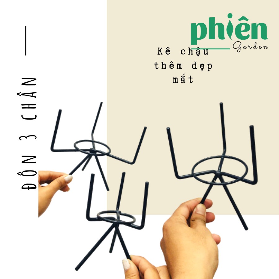 Đôn 3 chân để chậu cây mini - Kệ cây mini