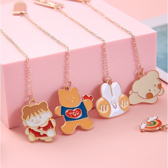 Bookmark, kẹp sách, dây kim loại, hoạt hình đáng yêu